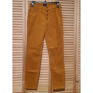 J. Crew Corduroy Womens Size 25  9" High Rise Skinny Corduroy Pants Yellow/Gold